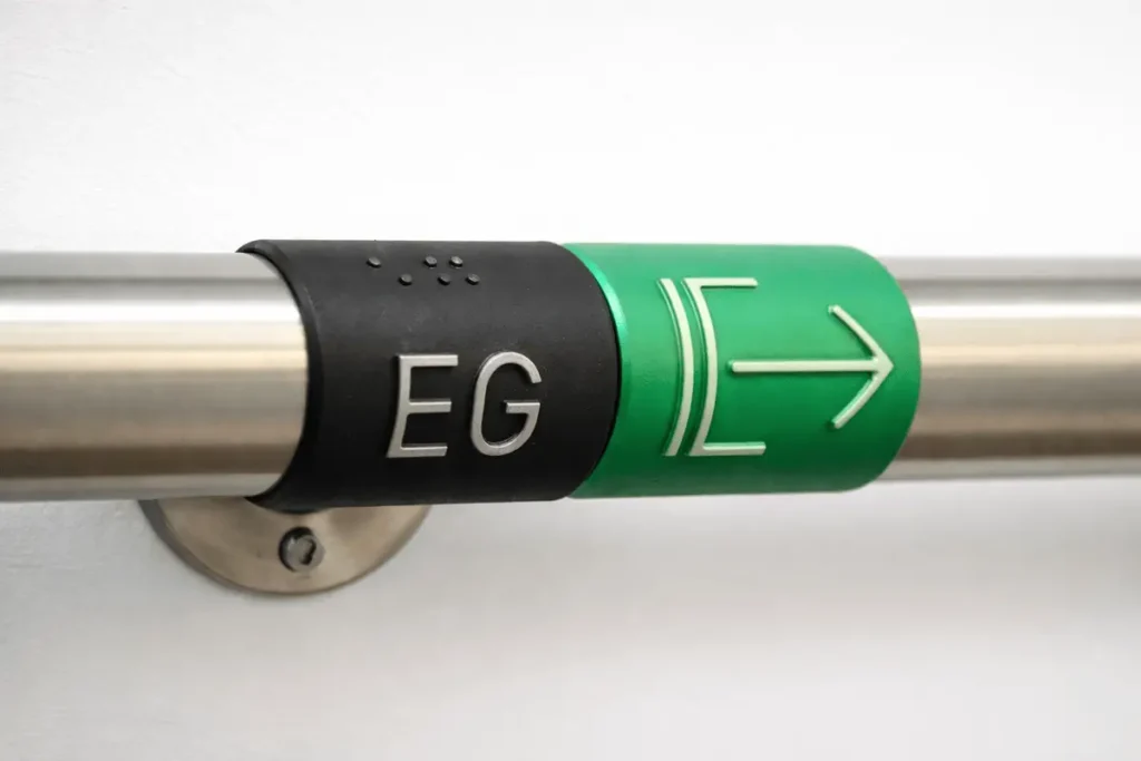 Taktiles Leitsystem auf Handlauf